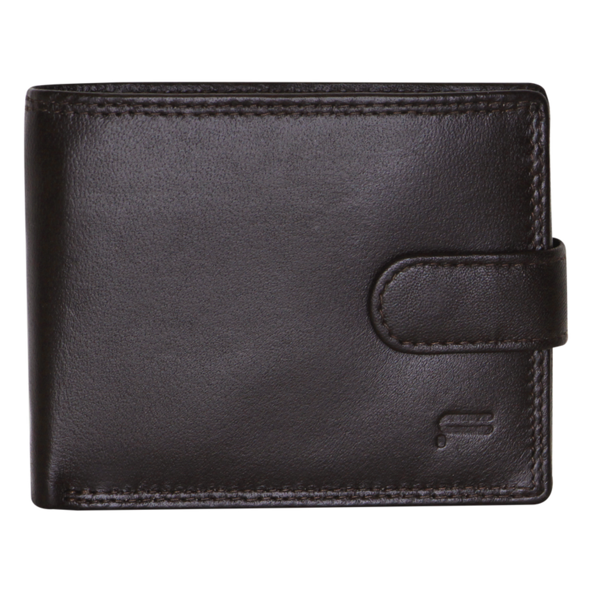 Futura Mens RFID Leather Coin Fold Over Wallet - Brown V563-A2015L-BROWN