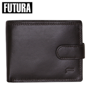 Futura Mens RFID Leather Coin Fold Over Wallet - Brown V563-A2015L-BROWN