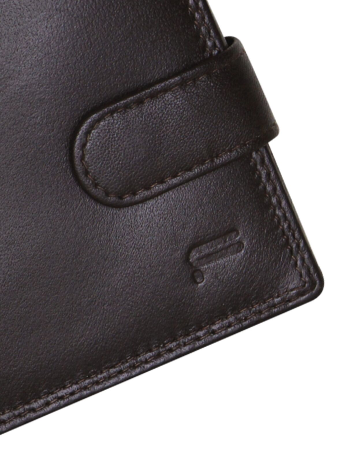 Futura Mens RFID Leather Coin Fold Over Wallet - Brown V563-A2015L-BROWN