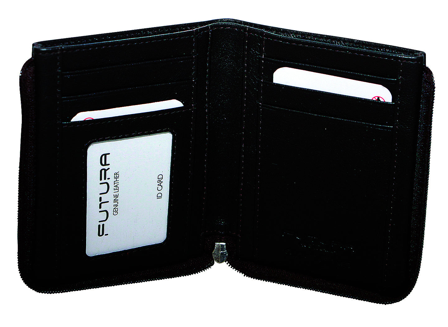 Futura RFID Leather Zip Around Wallet - Black V563-A2027L-BLACK