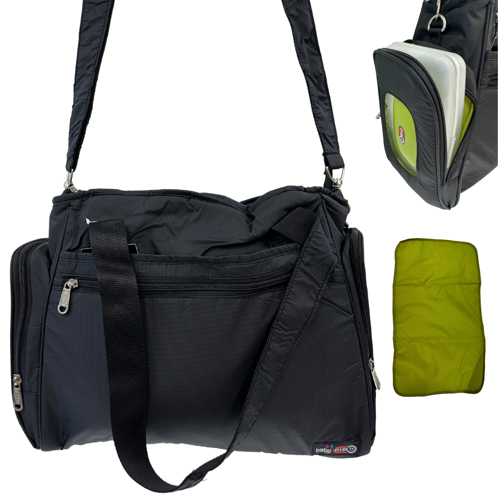 FIB Baby Nappy Bag Diaper Maternity Milk Mummy Changing Travel Tote - Black V563-A312N-BLACK