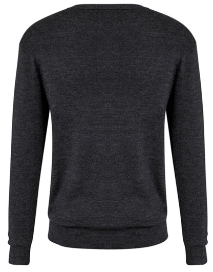 Mens Advatex Varesa Wool Pullover Jumper Cardigan V Neck - Charcoal - L V563-A59520-CHARCOAL-L