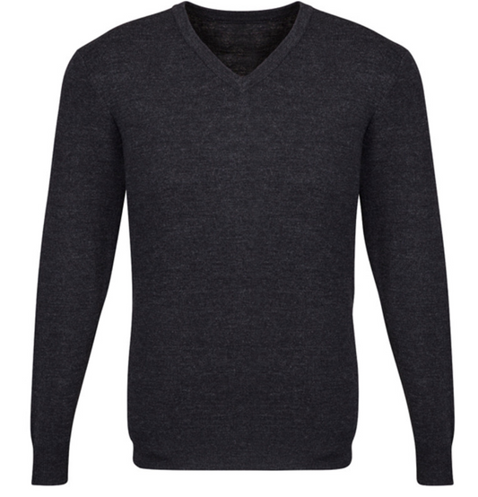 Mens Advatex Varesa Wool Pullover Jumper Cardigan V Neck - Charcoal - XS V563-A59520-CHARCOAL-XS