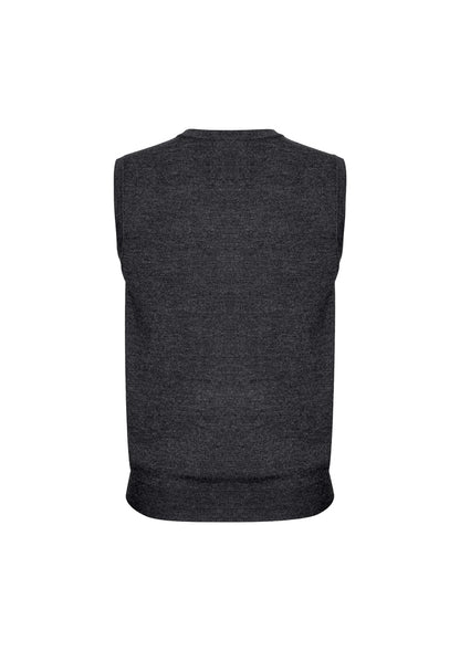 Mens Wool Blend V Neck Vest Sleeveless Double Knit - Charcoal - 5X-Large V563-A59523-CHARCL-5XL