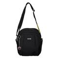FIB Mens Tablet Crossover Bag Shoulder Strap Travel Wallet - Black V563-A734NBLACK