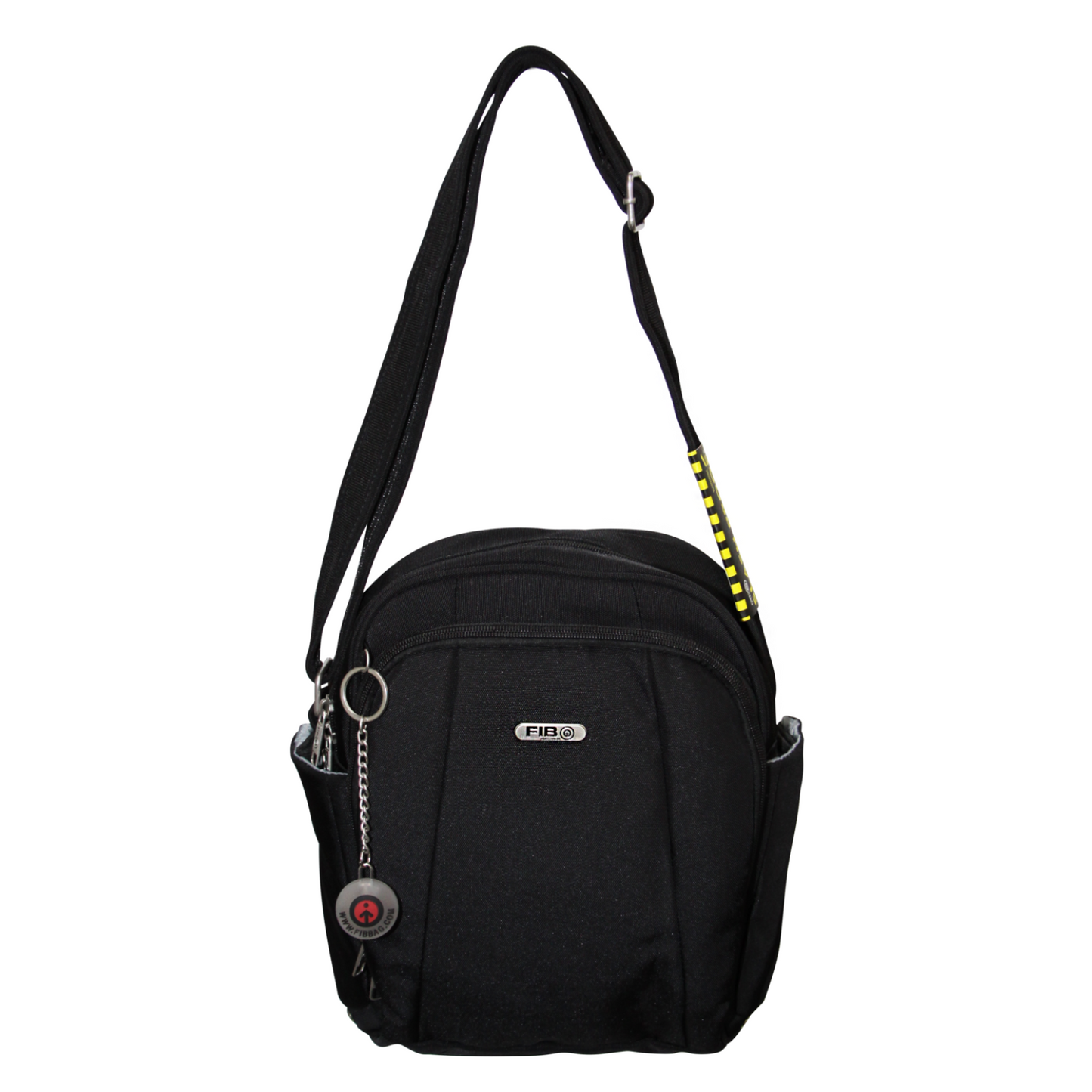 FIB Mens Tablet Crossover Bag Shoulder Strap Travel Wallet - Black V563-A734NBLACK