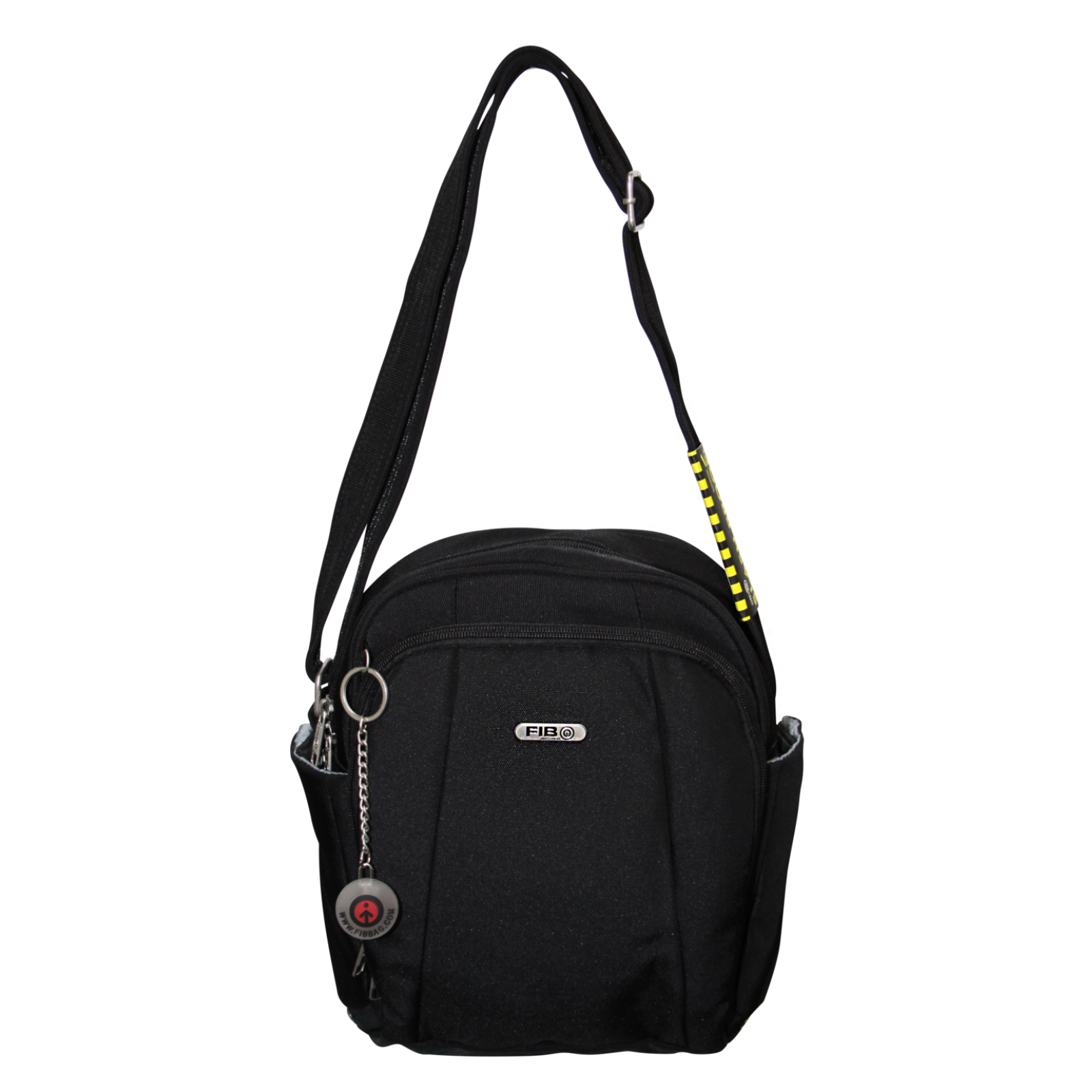FIB Mens Tablet Crossover Bag Shoulder Strap Travel Wallet - Black V563-A734NBLACK