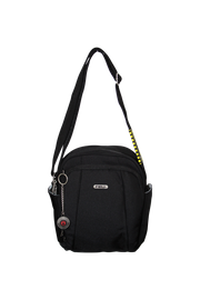 FIB Mens Tablet Crossover Bag Shoulder Strap Travel Wallet - Black V563-A734NBLACK