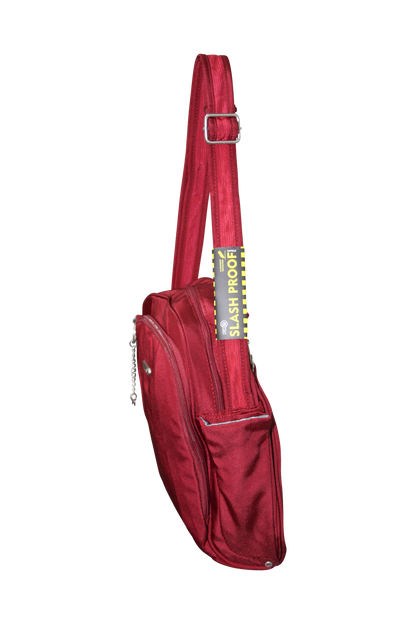 FIB Mens Tablet Crossover Bag Shoulder Strap Crossbody Satchel Travel - Burgundy V563-A734NBURGUNDY