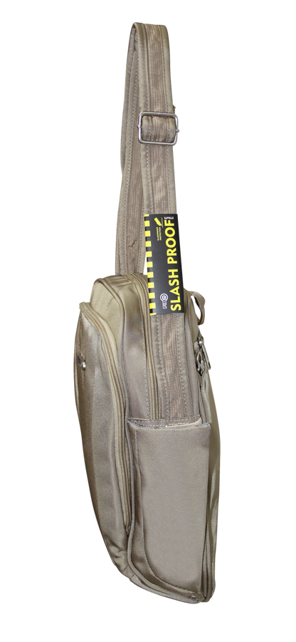 FIB Mens Tablet Crossover Travel Wallet Crossbody Shoulder Bag - Sand V563-A734NSAND