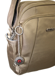 FIB Mens Tablet Crossover Travel Wallet Crossbody Shoulder Bag - Sand V563-A734NSAND
