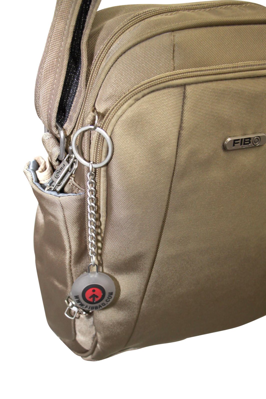 FIB Mens Tablet Crossover Travel Wallet Crossbody Shoulder Bag - Sand V563-A734NSAND