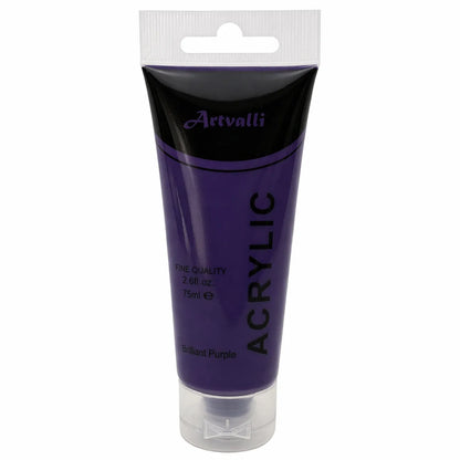 Acrylic Paint 75ml Tube Water Based Non Toxic Artist Craft - Brilliant Purple V563-ACRYLICPAINT-BRILANTPRPLE