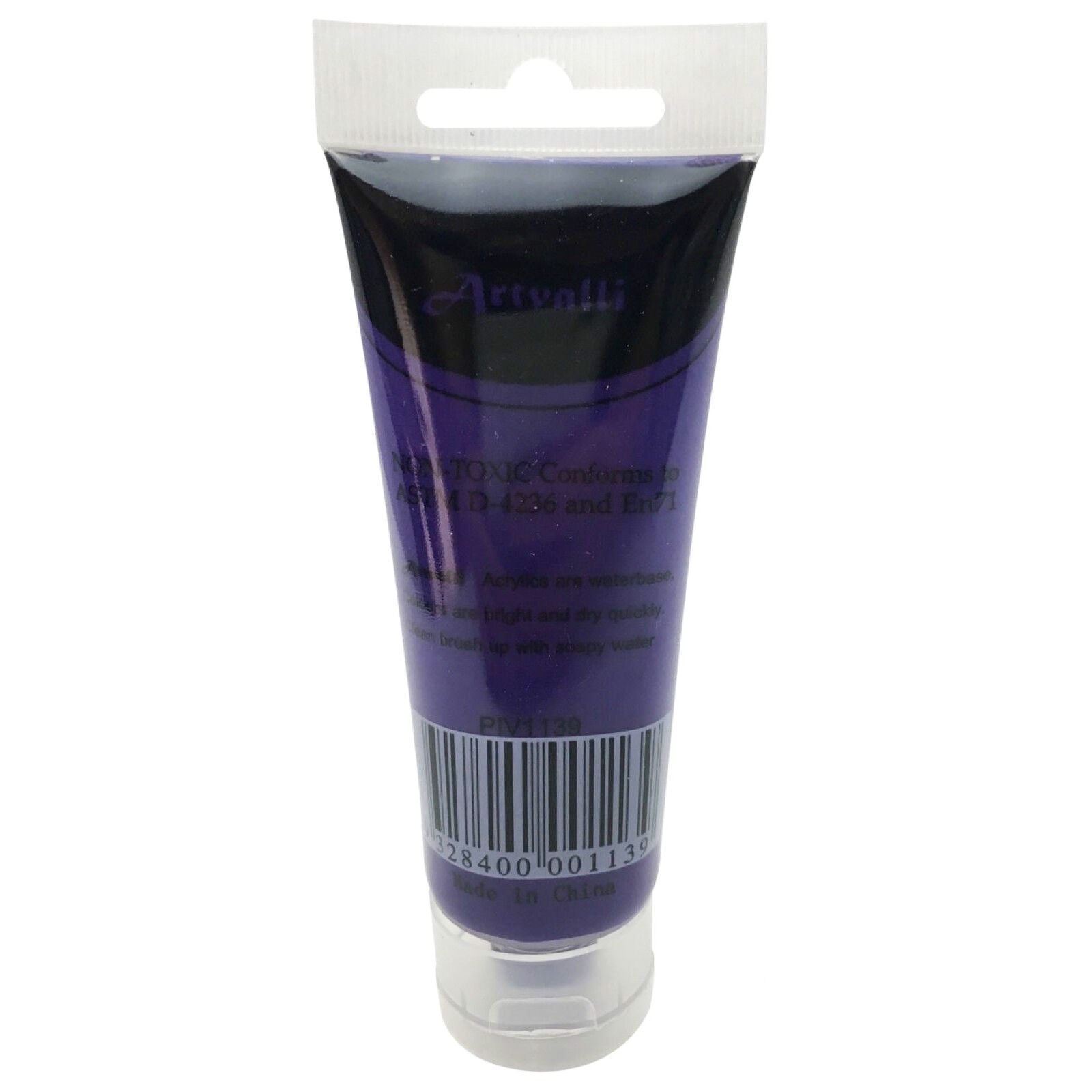 Acrylic Paint 75ml Tube Water Based Non Toxic Artist Craft - Brilliant Purple V563-ACRYLICPAINT-BRILANTPRPLE