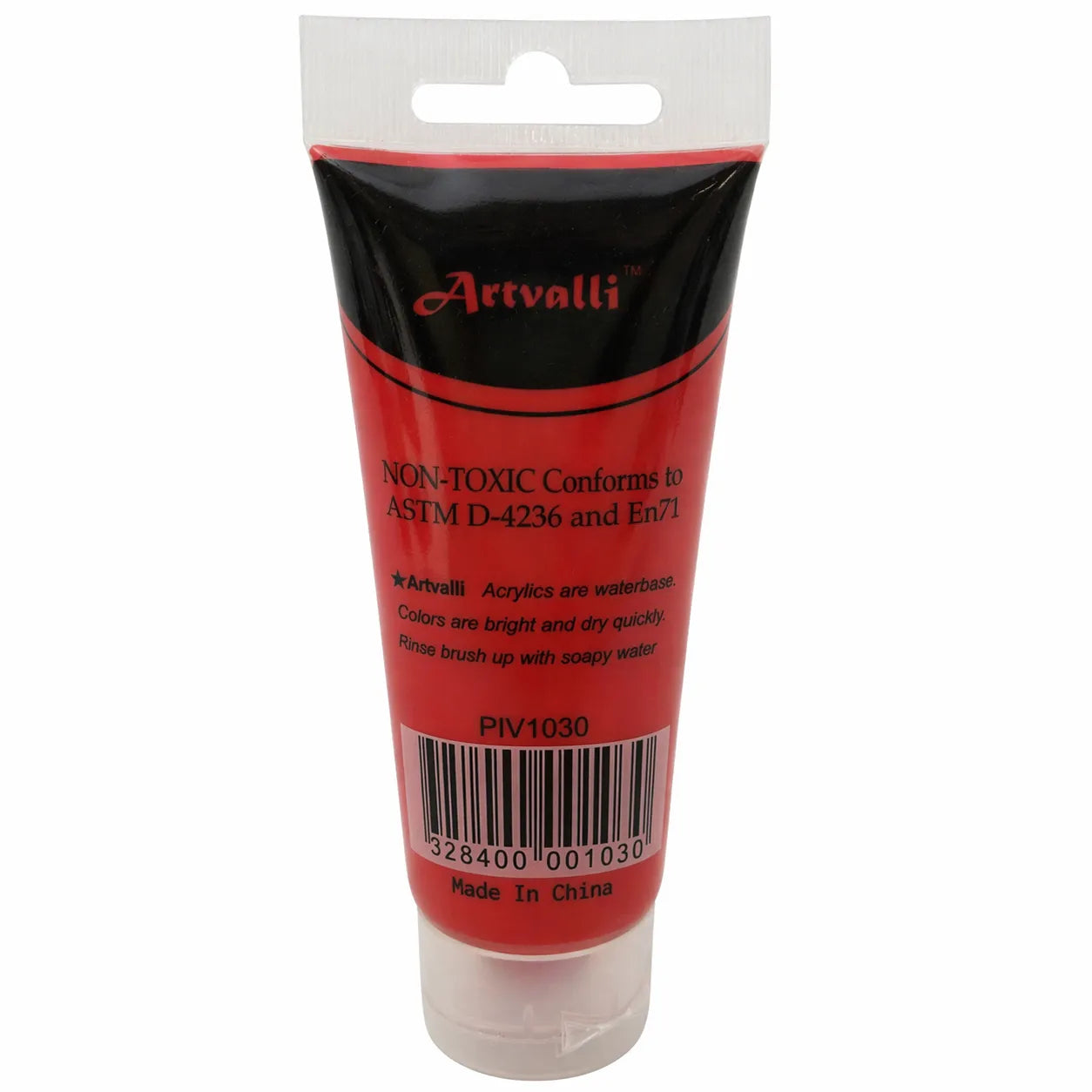 Acrylic Paint 75ml Tube Water Based Non Toxic Artist Craft - Brilliant Red V563-ACRYLICPAINT-BRILLIANTRED