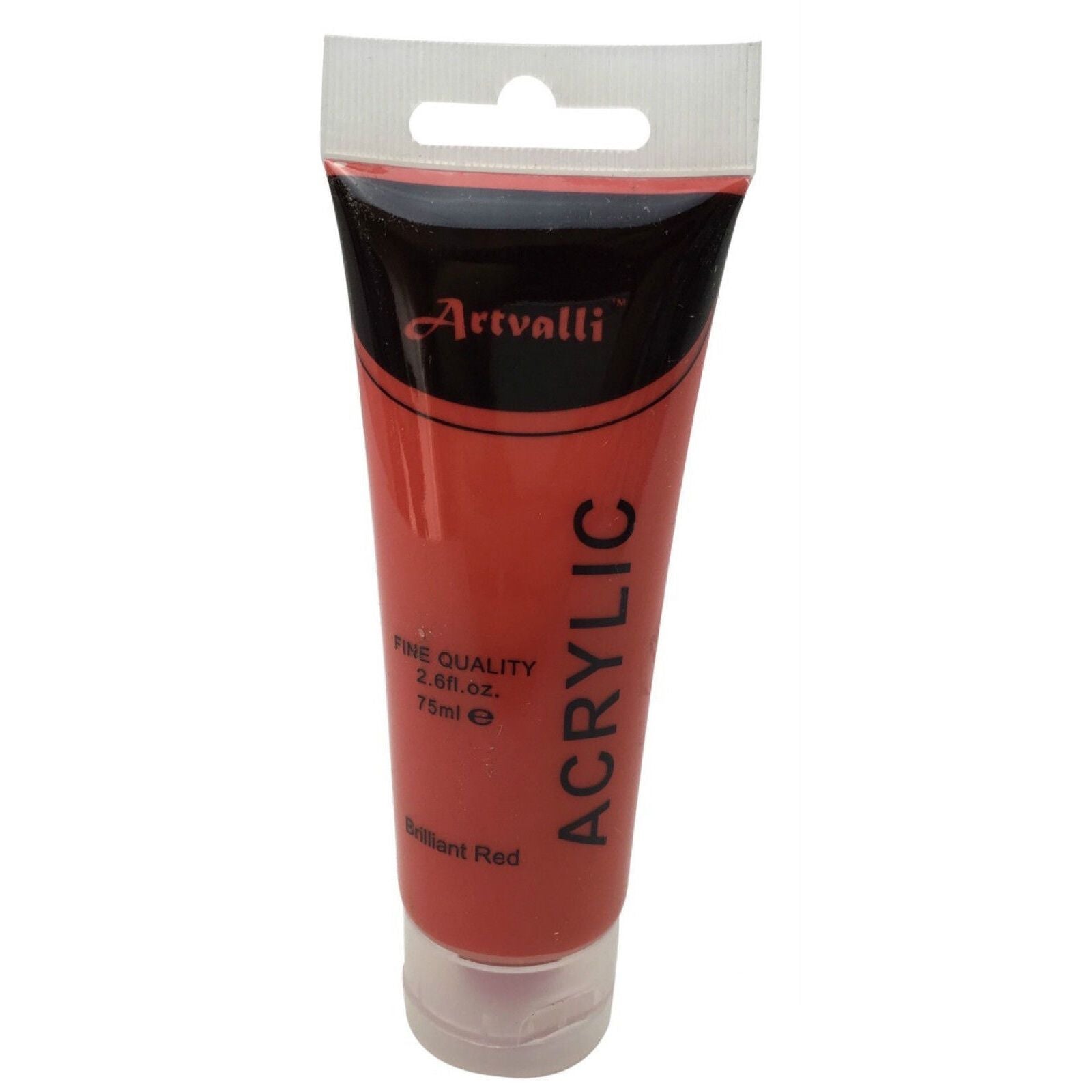 Acrylic Paint 75ml Tube Water Based Non Toxic Artist Craft - Brilliant Red V563-ACRYLICPAINT-BRILLIANTRED
