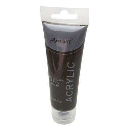 Acrylic Paint 75ml Tube Water Based Non Toxic Artist Craft - Burnt Umber V563-ACRYLICPAINT-BURNTUMBER