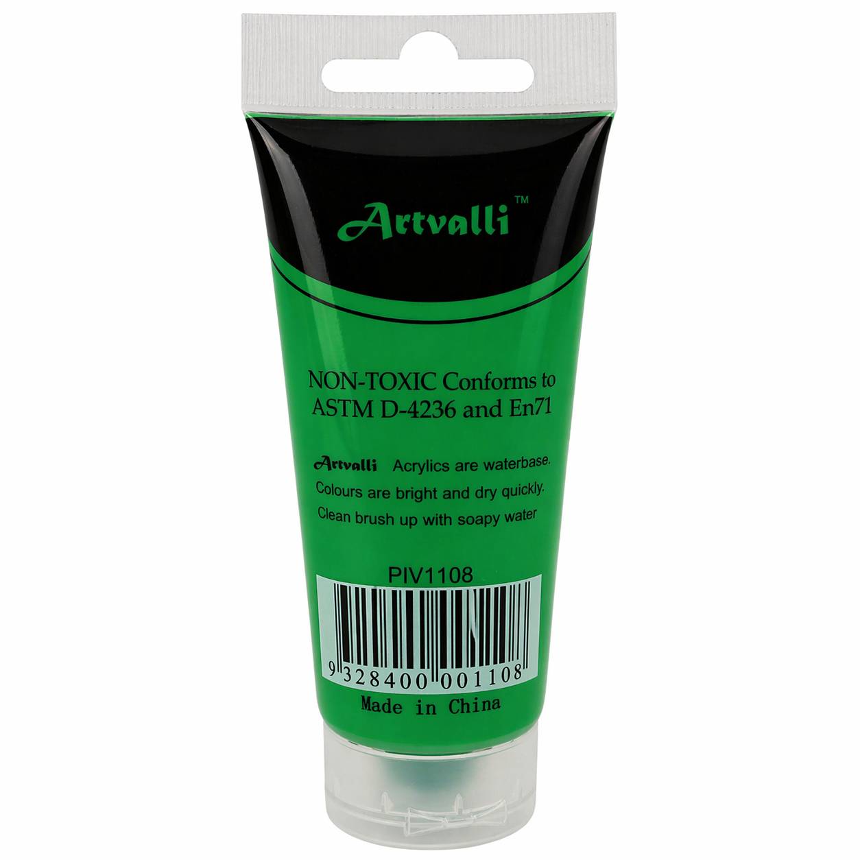 Acrylic Paint 75ml Tube Water Based Non Toxic Artist Craft - Light Green V563-ACRYLICPAINT-LGRN