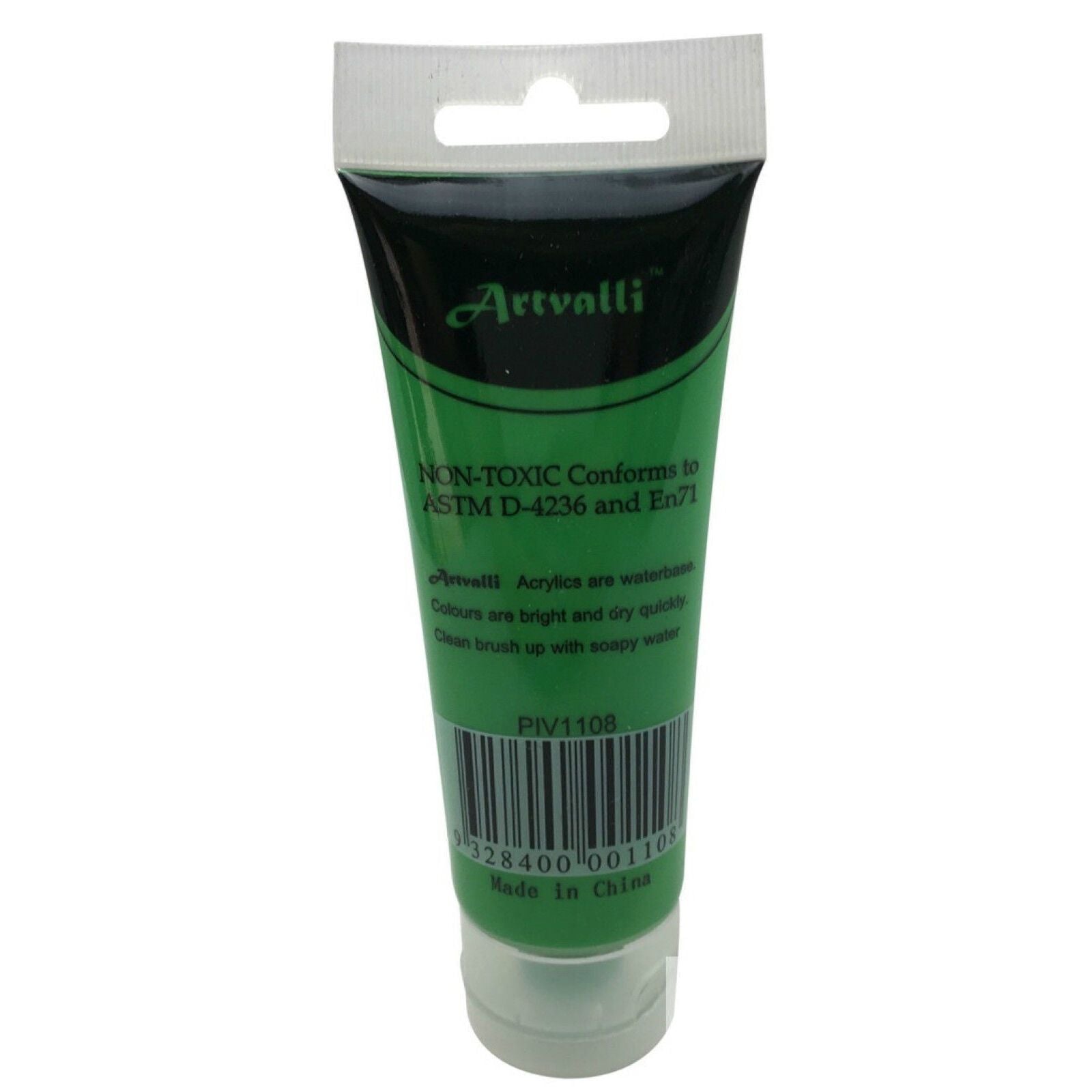 Acrylic Paint 75ml Tube Water Based Non Toxic Artist Craft - Light Green V563-ACRYLICPAINT-LGRN