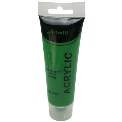 Acrylic Paint 75ml Tube Water Based Non Toxic Artist Craft - Light Green V563-ACRYLICPAINT-LGRN