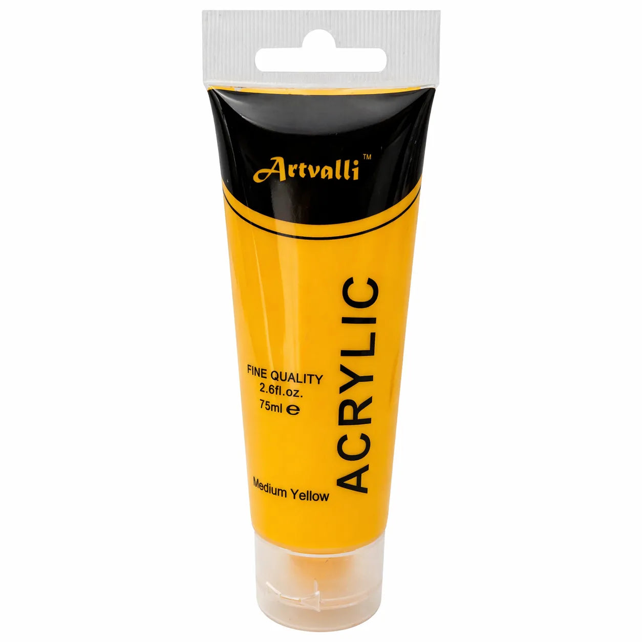 Acrylic Paint 75ml Tube Water Based Non Toxic Artist Craft - Medium Yellow V563-ACRYLICPAINT-MEDIUMYLW