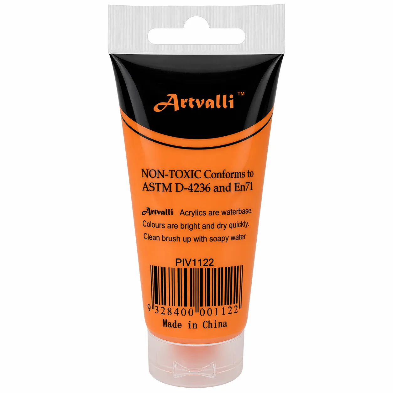 Acrylic Paint 75ml Tube Water Based Non Toxic Artist Craft - Orange V563-ACRYLICPAINT-ORG