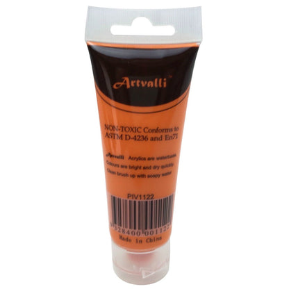 Acrylic Paint 75ml Tube Water Based Non Toxic Artist Craft - Orange V563-ACRYLICPAINT-ORG