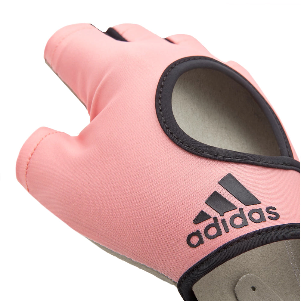 Adidas Womens Essential Gym Gloves Sports Weight Lifting Training - Pink - Large V563-ADGB-12665-L