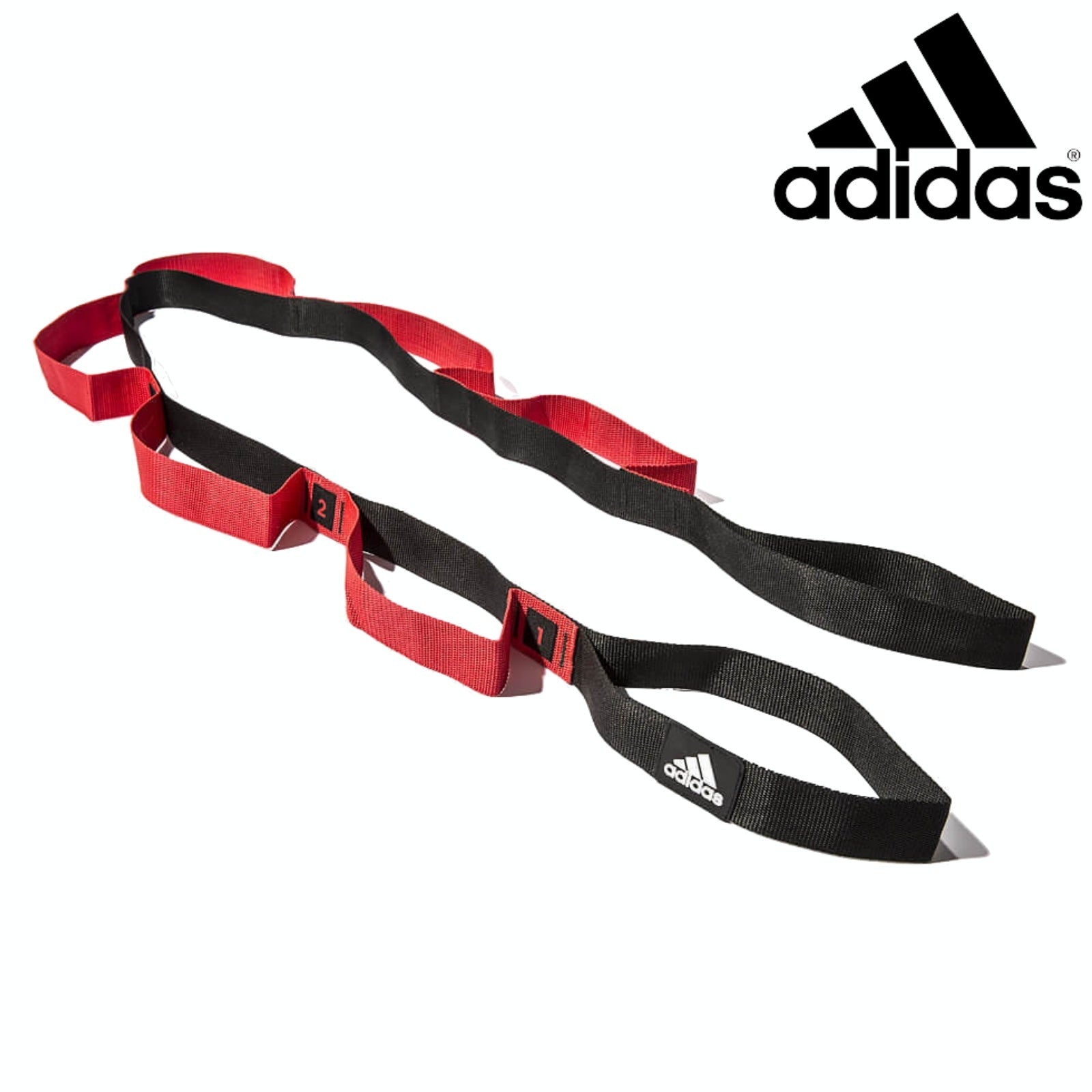 2pc Set Adidas Stretch Assist Band Looped + Yoga Strap 2.5m Long Adjustable Belt V563-ADIDASSTRAPSSET