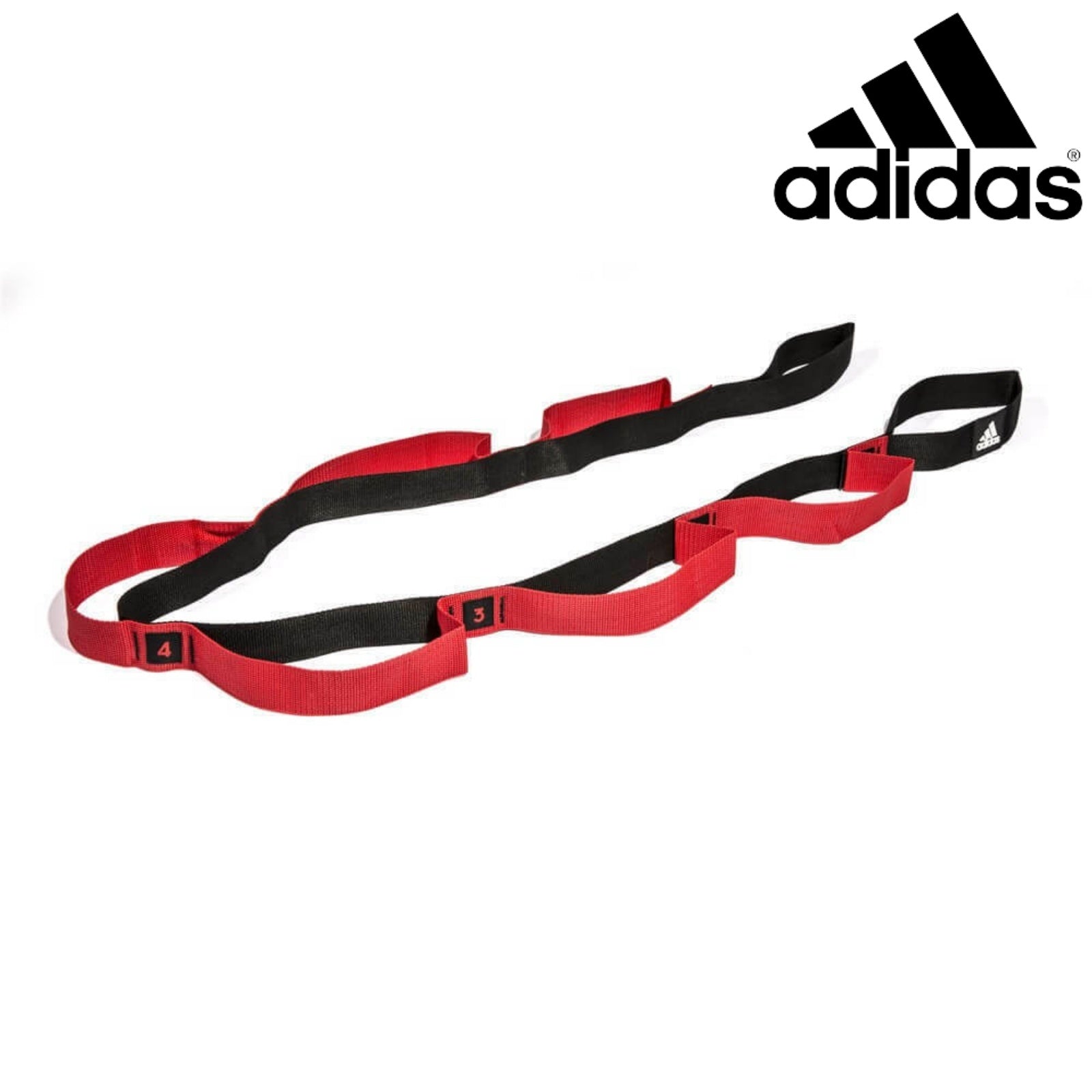 2pc Set Adidas Stretch Assist Band Looped + Yoga Strap 2.5m Long Adjustable Belt V563-ADIDASSTRAPSSET
