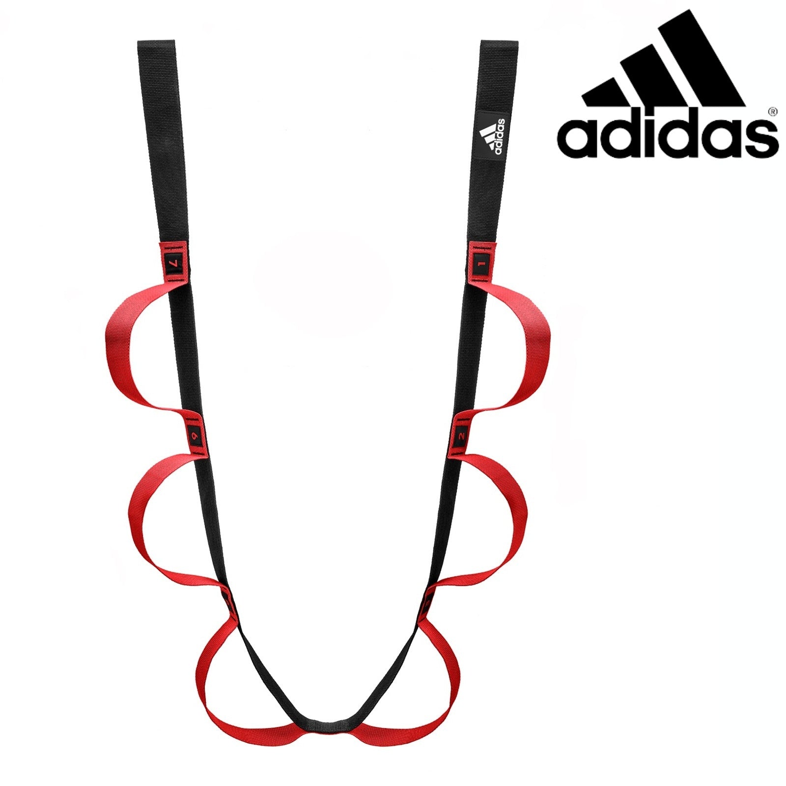 2pc Set Adidas Stretch Assist Band Looped + Yoga Strap 2.5m Long Adjustable Belt V563-ADIDASSTRAPSSET