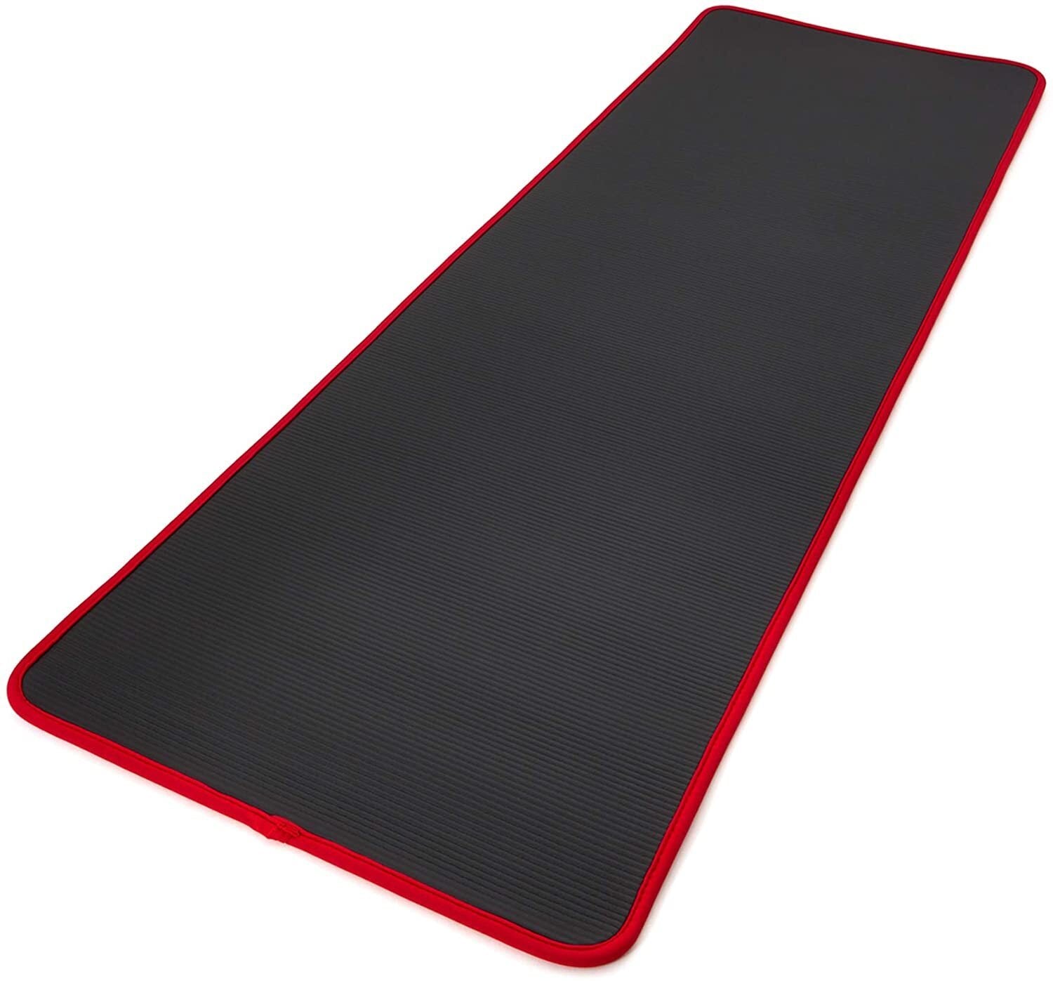 Adidas Training 10mm Exercise Floor Mat Gym Thick Yoga Fitness Judo Pilates - Black/Red V563-ADMT-12235