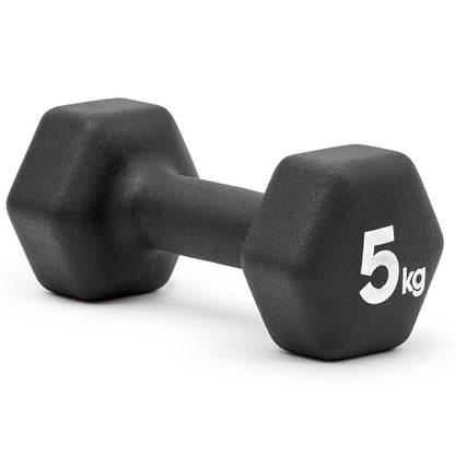 2pc Adidas Hex Dumbbells Gym Training Fitness Weight Lifting Sport Workout - 5kg V563-ADWT-10005