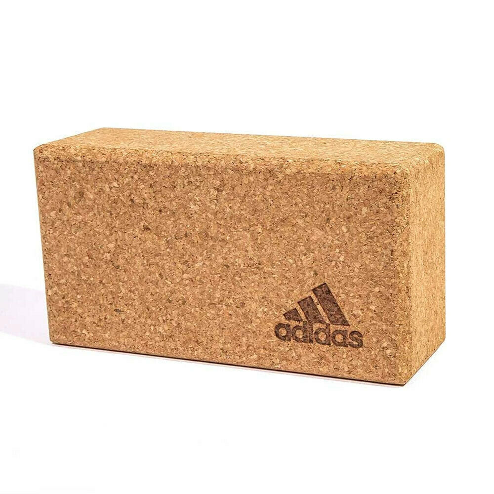 Adidas Yoga Cork Block Home Gym Fitness Exercise Pilates Tool Brick - Brown V563-ADYG-20100-CORK