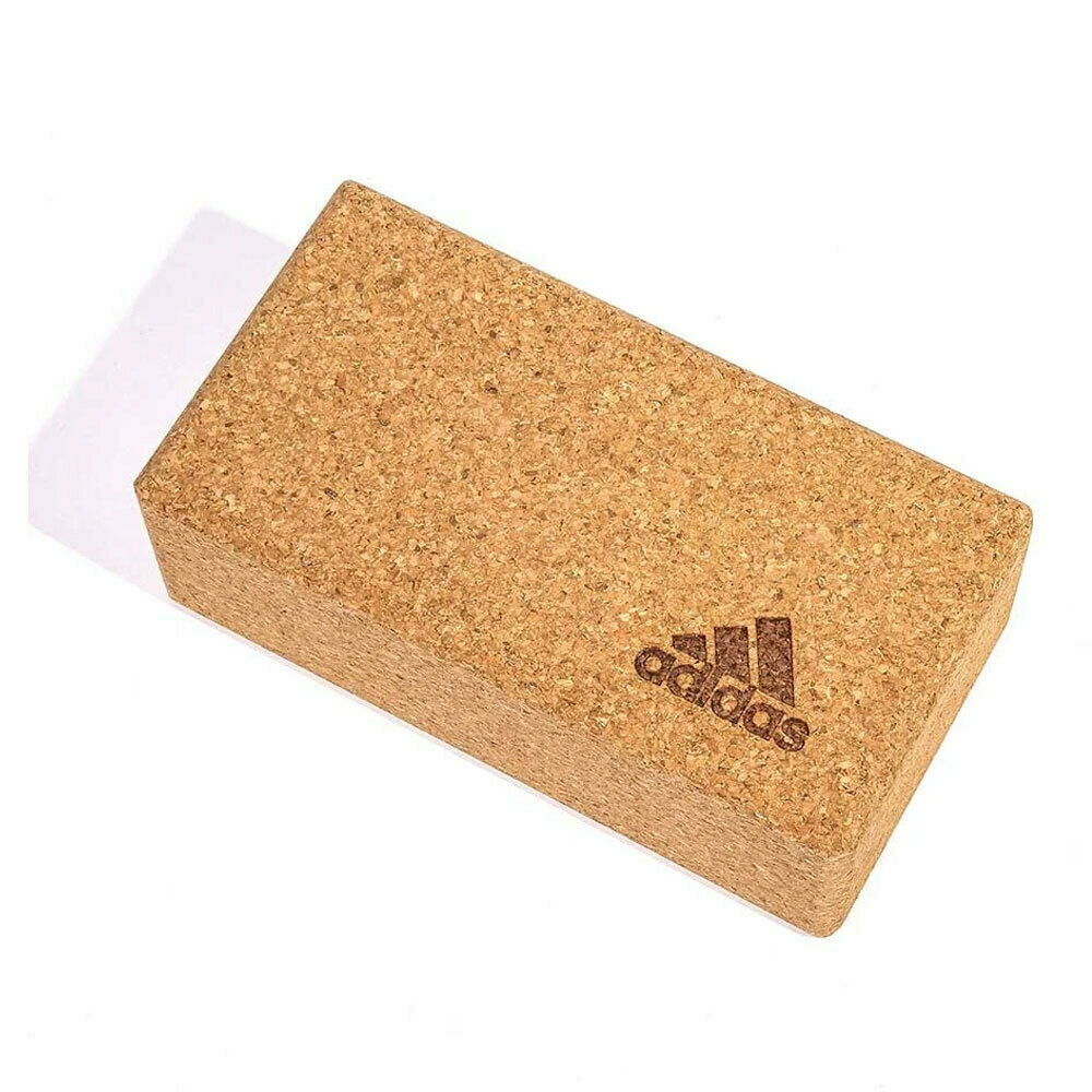 Adidas Yoga Cork Block Home Gym Fitness Exercise Pilates Tool Brick - Brown V563-ADYG-20100-CORK