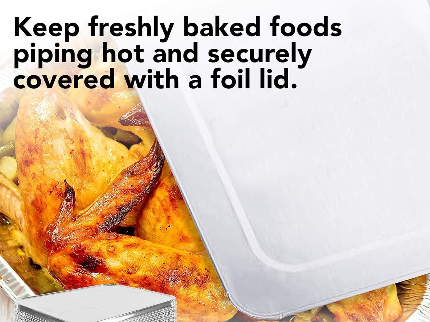 144x Aluminium Disposable Foil Food Container Trays Pans w/ Lids Covers Bulk 20x11x5cm V563-AF2011-6L-24PK