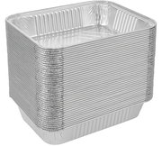 144x Aluminium Disposable Foil Food Container Trays Pans Baking Roast Bulk 32x26x5.5cm V563-AF3226-3-48PK