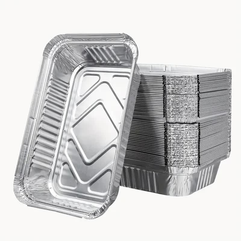 144x Aluminium Disposable Foil Food Container Trays Pans Baking Roast Bulk 32x26x5.5cm V563-AF3226-3-48PK