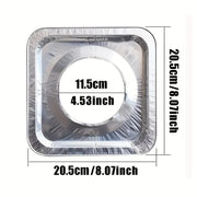 480x Aluminium Disposable Foil Stove Burner Covers Bulk - Square V563-AF495-10-1BOX