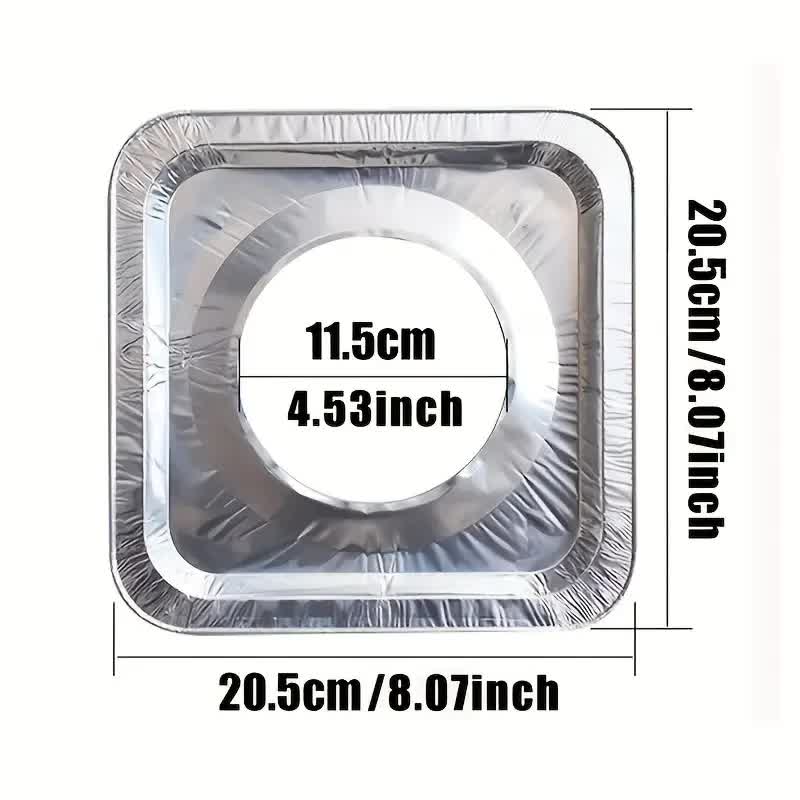 480x Aluminium Disposable Foil Stove Burner Covers Bulk - Square V563-AF495-10-1BOX