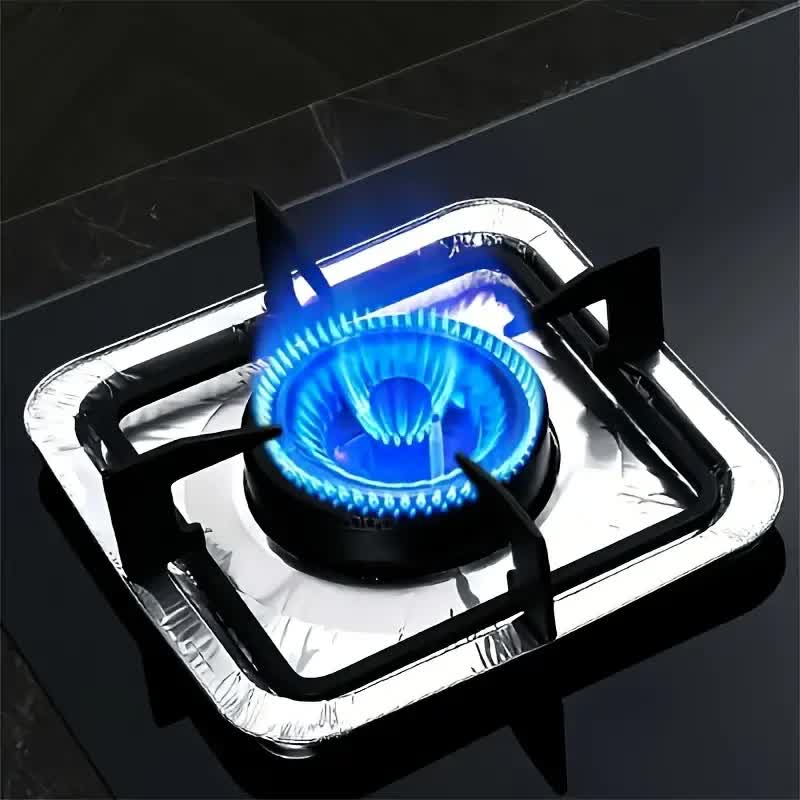 480x Aluminium Disposable Foil Stove Burner Covers Bulk - Square V563-AF495-10-1BOX