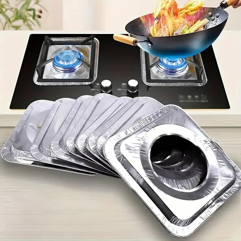480x Aluminium Disposable Foil Stove Burner Covers Bulk - Square V563-AF495-10-1BOX