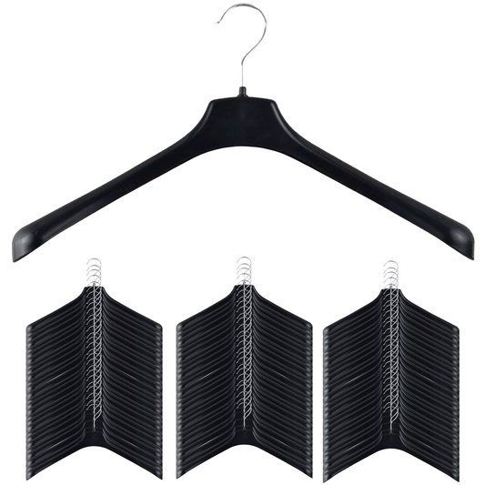 60x JACKET HANGER Heavy Duty 460mm Commercial Pants Clothing Coat BULK R51L V563-AH-R51L-60PCS