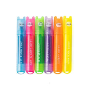 6pcs So Many Cats Cute Scented Mini Highlighter Pens V563-AHM22574-1PC