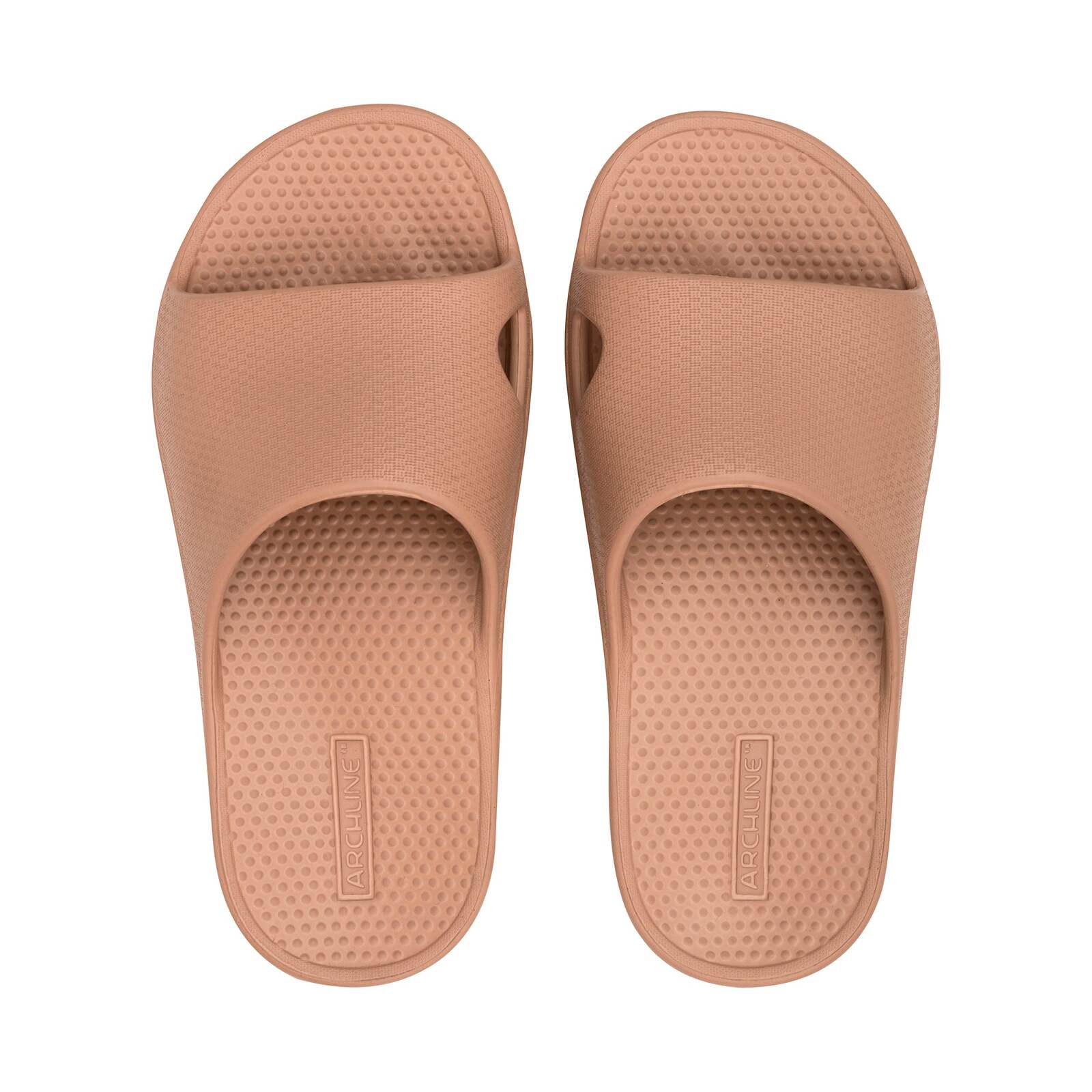 Archline Rebound Orthotic Slides Flip Flop Thongs Slip On Arch Support - Putty - Euro 37 V563-AHS00103-37