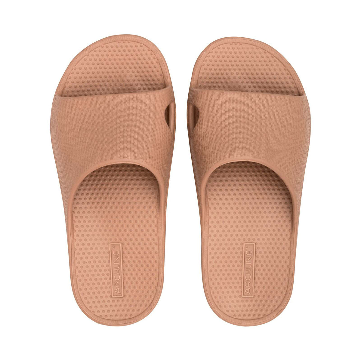 Archline Rebound Orthotic Slides Flip Flop Thongs Slip On Arch Support - Putty - Euro 37 V563-AHS00103-37