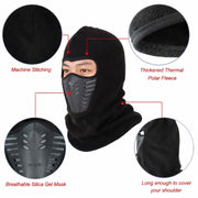 Thermal Fleece Balaclava Face Mask Windproof Ski Hood Neck Warmer - Burgundy V563-AIRFLOW-BURGUNDY