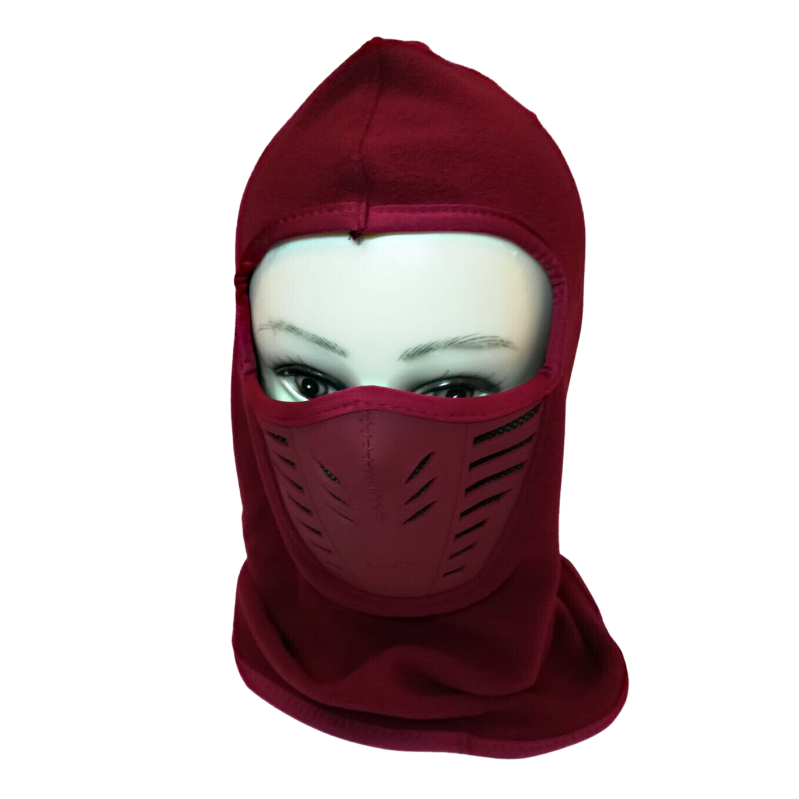 Thermal Fleece Balaclava Face Mask Windproof Ski Hood Neck Warmer - Burgundy V563-AIRFLOW-BURGUNDY