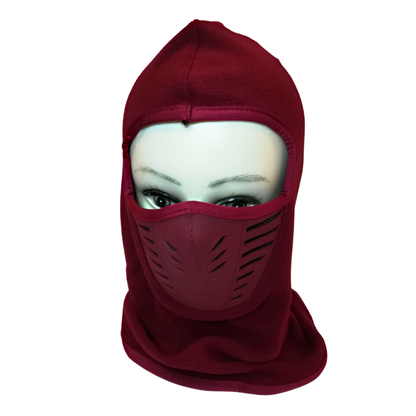 Thermal Fleece Balaclava Face Mask Windproof Ski Hood Neck Warmer - Burgundy V563-AIRFLOW-BURGUNDY