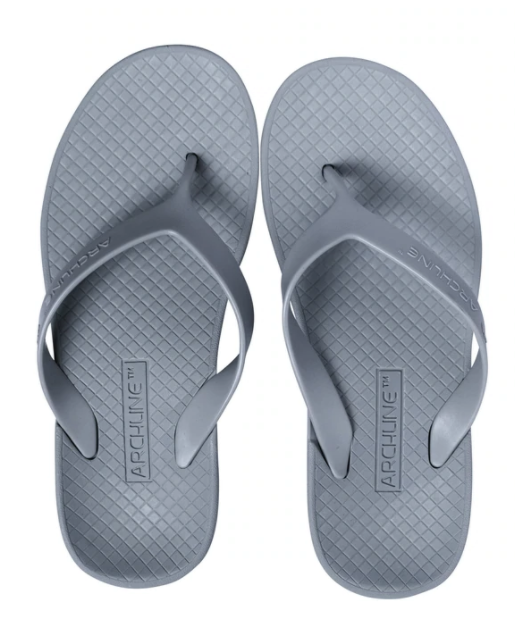 ARCHLINE Orthotic Flip Flops Thongs Arch Support Shoes Footwear - Grey - EUR 41 V563-ARCH011111-41